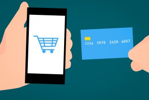 credit card and a phone